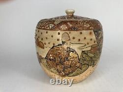 Satsuma Fine Tea ware Antique Covered Dish Japan Meiji Late 19th Century 3.5