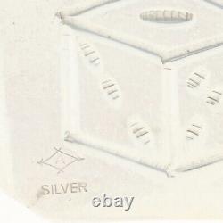 Silver Vintage Japanese Damascene Panel Bracelet 6 1/2 Landscapes & Nature