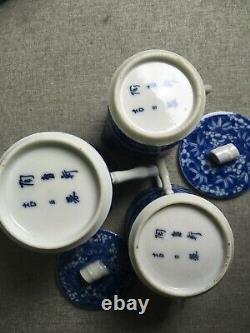 Stunning Fine Japanese Antique Porcelain Tea Set Imari Arita Meiji Signed 19th C