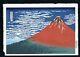 UNSODO HOKUSAI Japanese OBAN Woodblock Print Fine Wind, Clear Morning RED FUJI