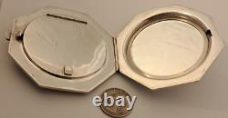 VINTAGE Sterling Silver 950 Fine COMPACT JAPANESE Hand Chased Bamboo NICE