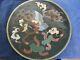 Very Fine Antique Meiji Period Japanese Rooster Cloisonne Charger Plate 14,25