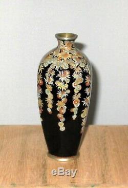 Very Fine Elegant Japanese Millefleur Cloisonne Enamel Vase Hayashi