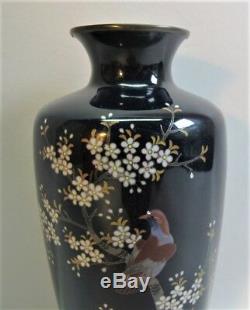 Very Fine JAPANESE MEIJI-ERA Art Nouveau Cloisonne Vase c. 1900 antique