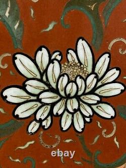Very Fine Japan Japanese Cloisonne Chrysanthemum Decoration Charger ca. 19th c