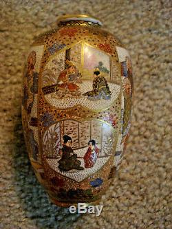 Very Fine Miniature Japanese Satsuma Vase, Meiji Period, Signed, Hododa
