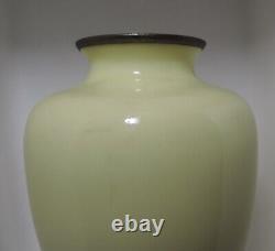Very Fine Vintage Japanese Cloisonne Enamel Chrysanthemum Flower Vase 9.5