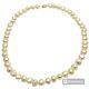 Vintage 1950s Japanese Cultured Pearl Chocker Necklace 14k Yellow Gold