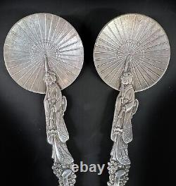 Vintage 950 Sterling Silver Japanese Geisha Girl Spoons