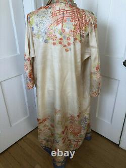 Vintage Japanese pongee silk robe/dressing gown, 1920's, very fine condition