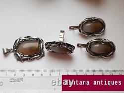 Vintage Original Japanese Rare Women's set Ring & Earnings size 18 43.11 g